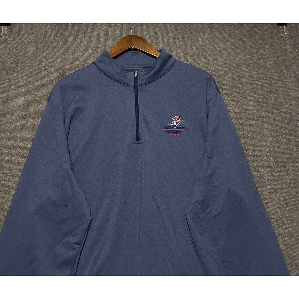 Peter millar perth 1/2 zip pullover blue mens size 2XL logo stretch performance